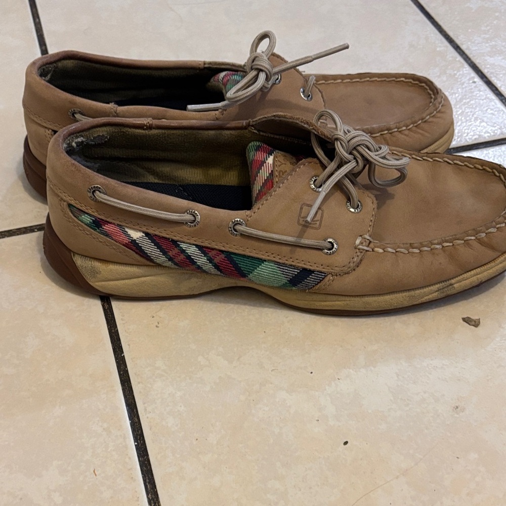Sperry Tan and Multicolor Boat Shoes - Picture 3 of 4